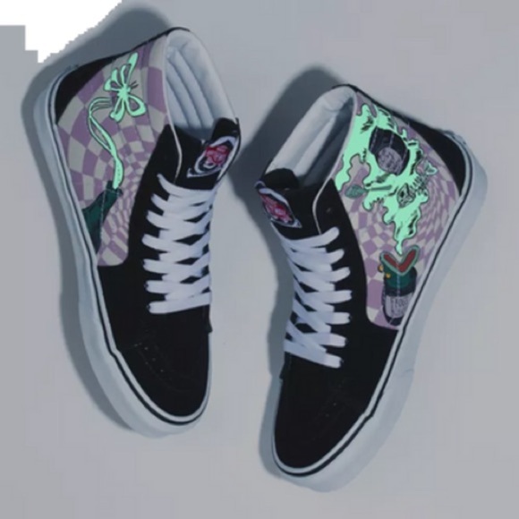 Vans Sk8-Hi Nightmare Before Christmas Sally Glow in the dark Men 5.5 Women 7 - Picture 11 of 11